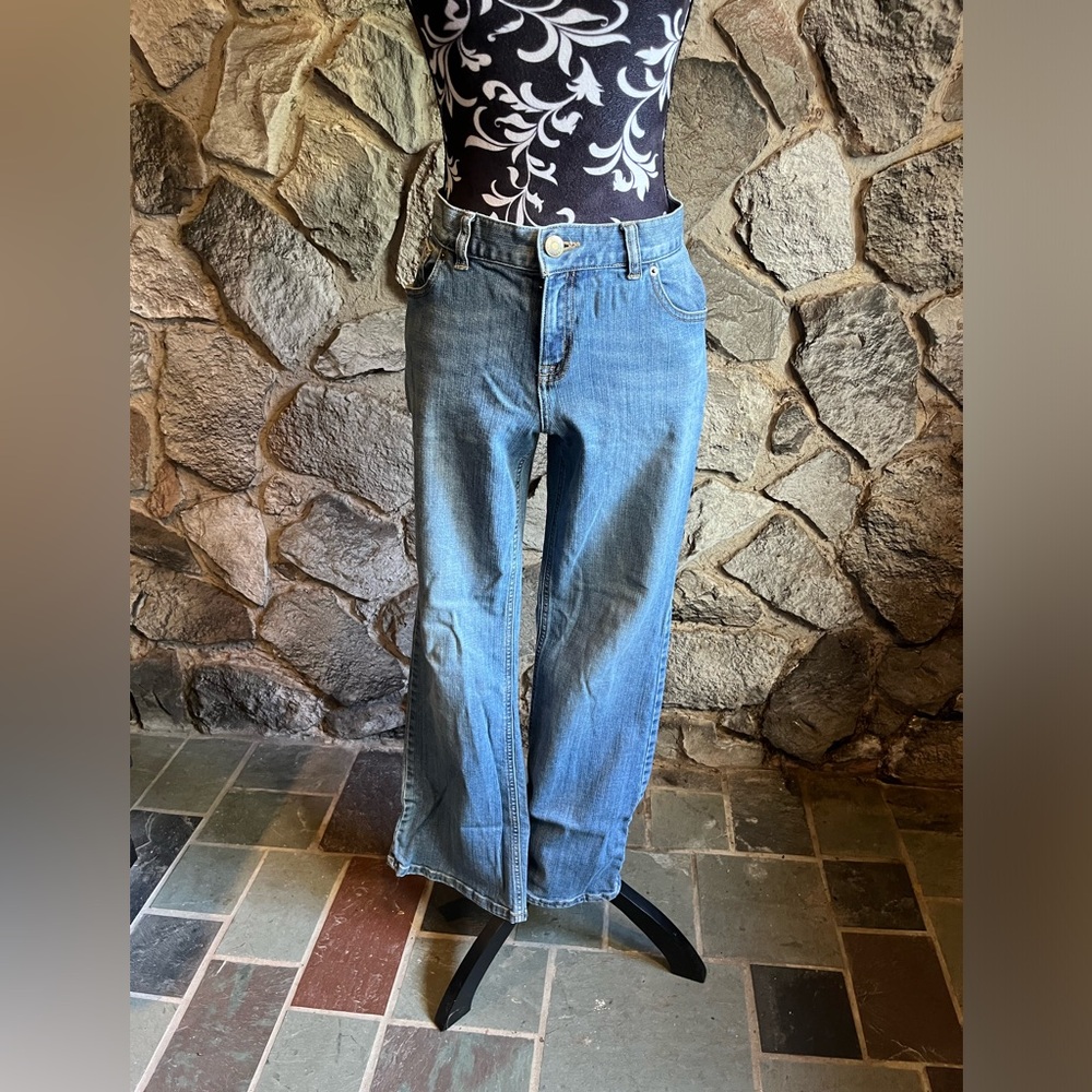Land’s End Light Wash Wide Leg Jeans 10